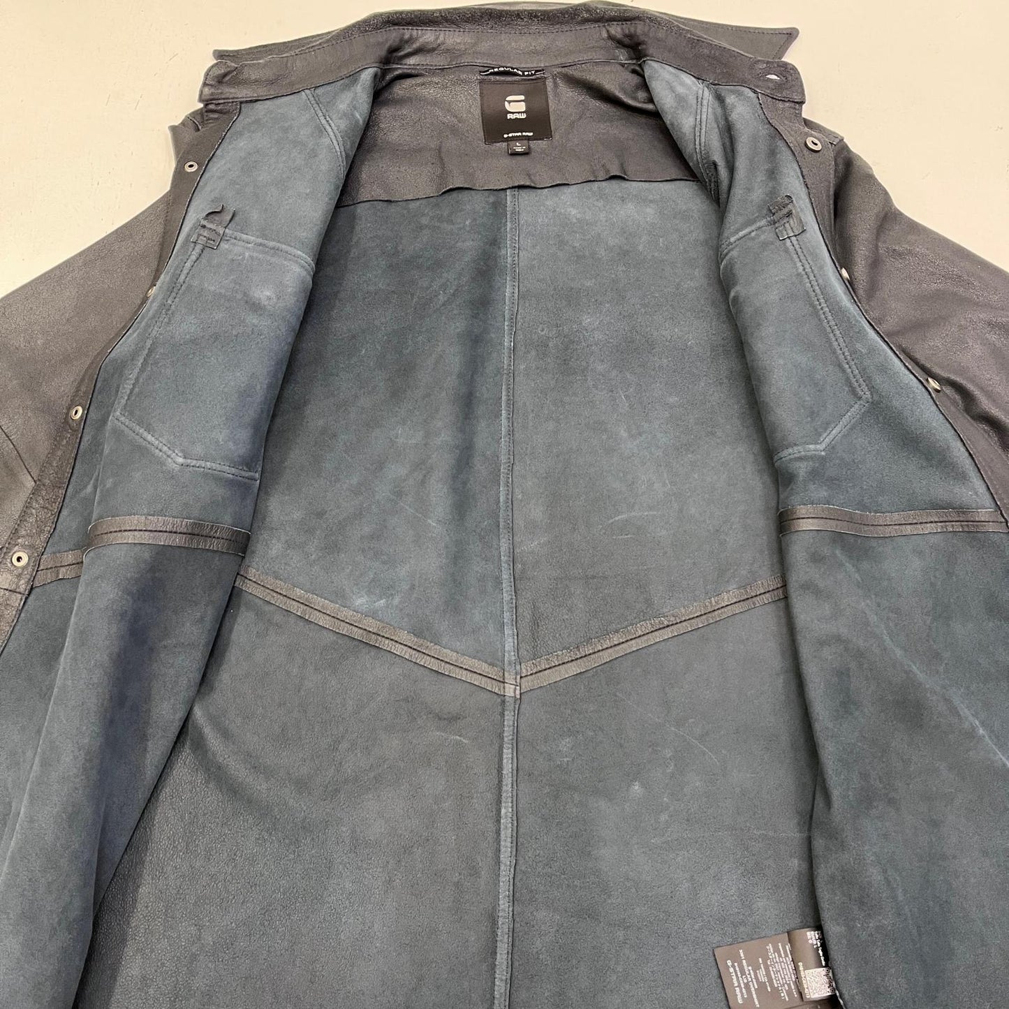 G-STAR | ジースター 3301 Regular Overshirt Jacket 長袖シャツ D18163-C638-4213 ダークネイビー サイズ：L【加古川店】