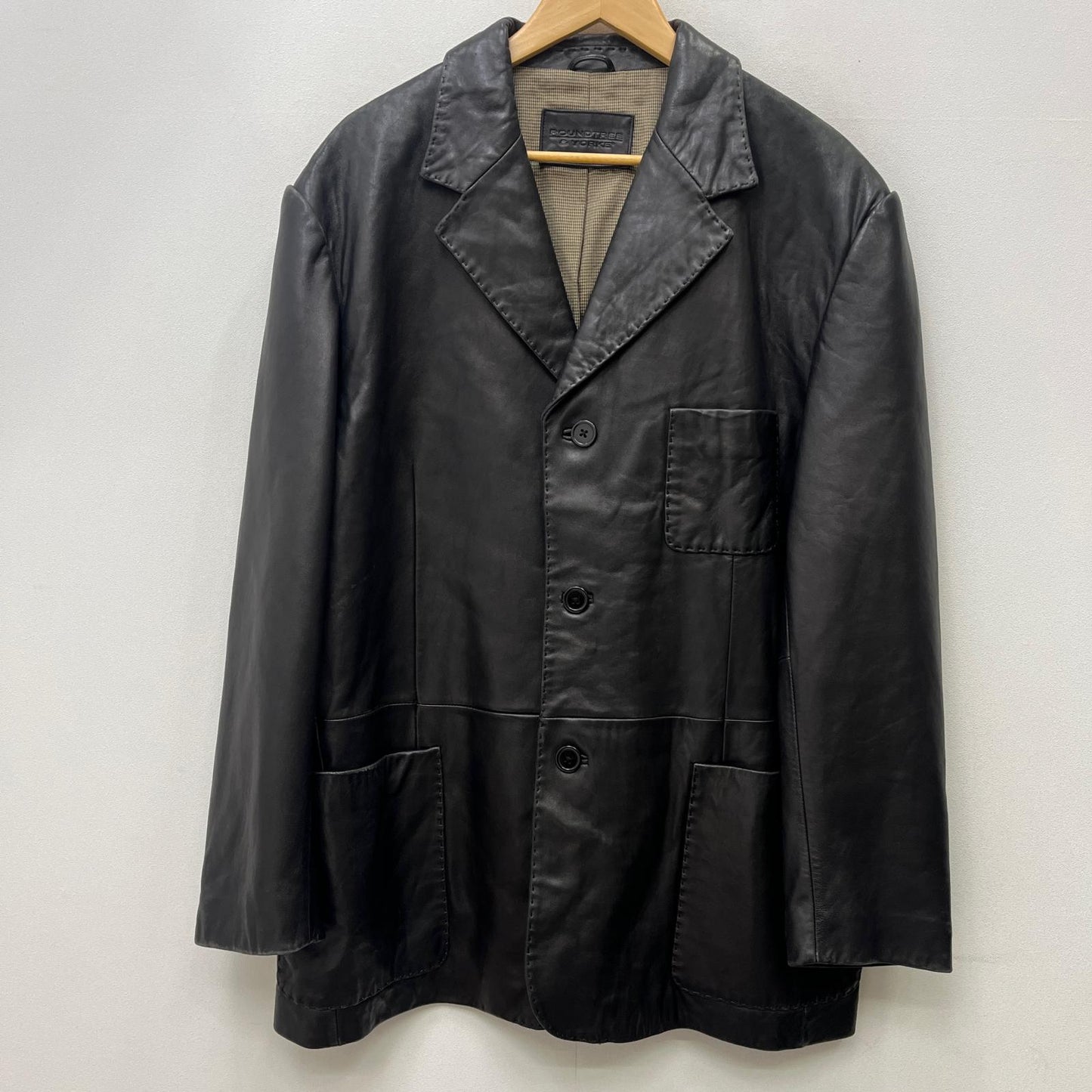 ROUNDTREE&YORKE レザー ブラック サイズ：XL【加古川店】