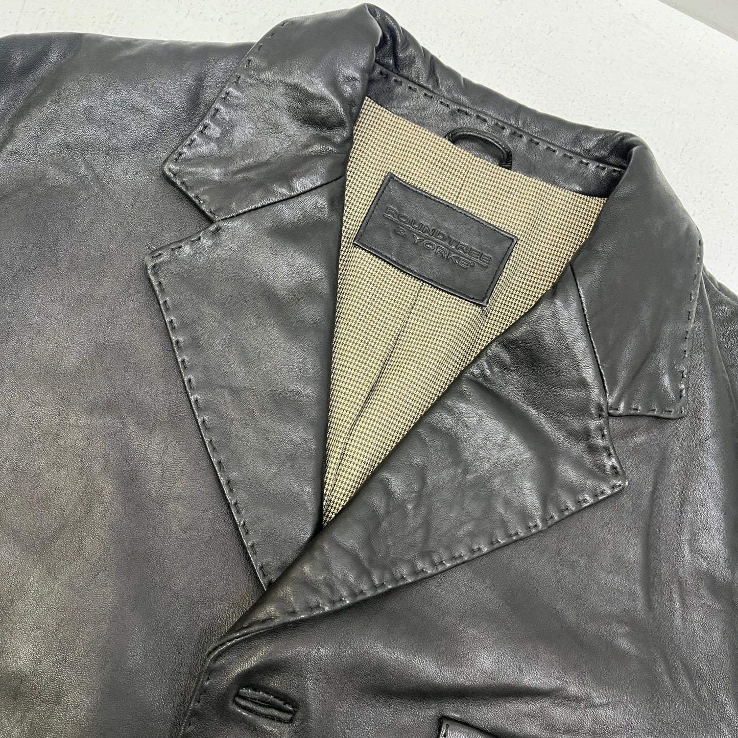ROUNDTREE&YORKE レザー ブラック サイズ：XL【加古川店】