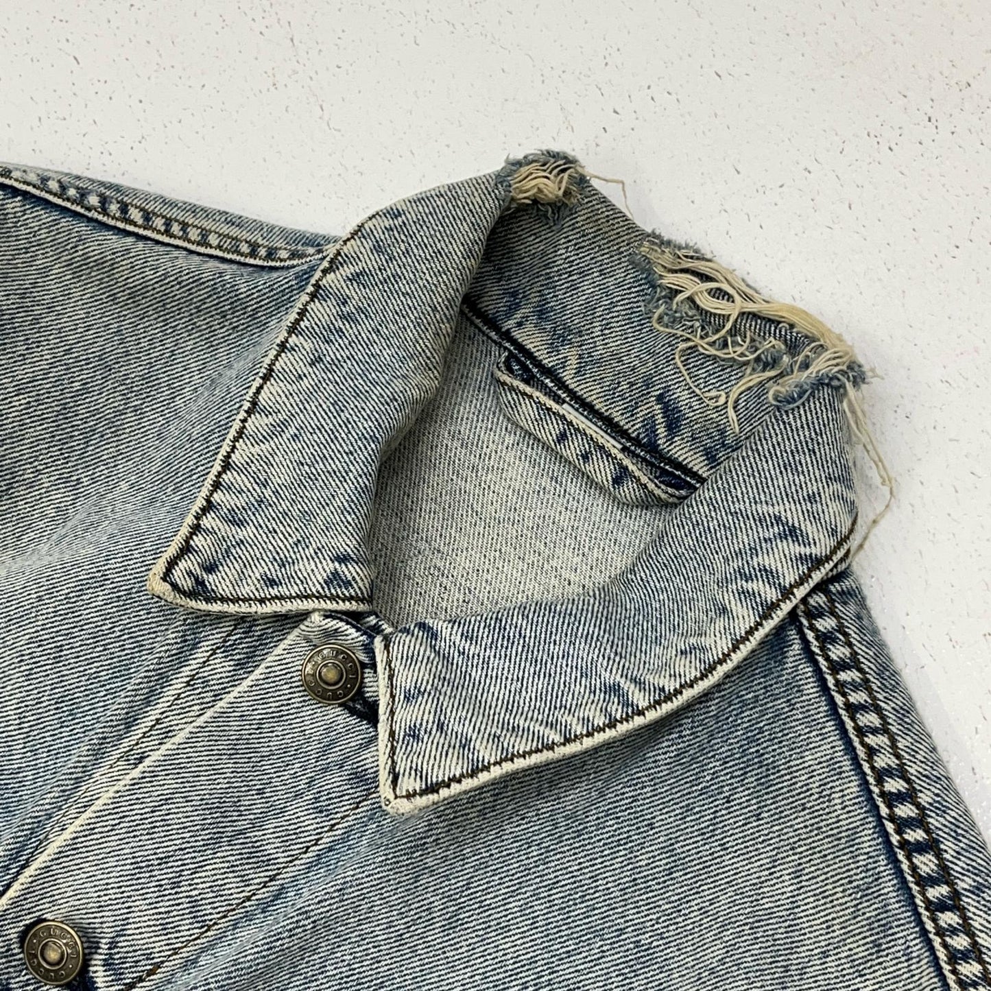 GUCCI | グッチ GUCCYベアワッペントラッカー デニム 488405-XR868 インディゴ サイズ：44【加古川店】