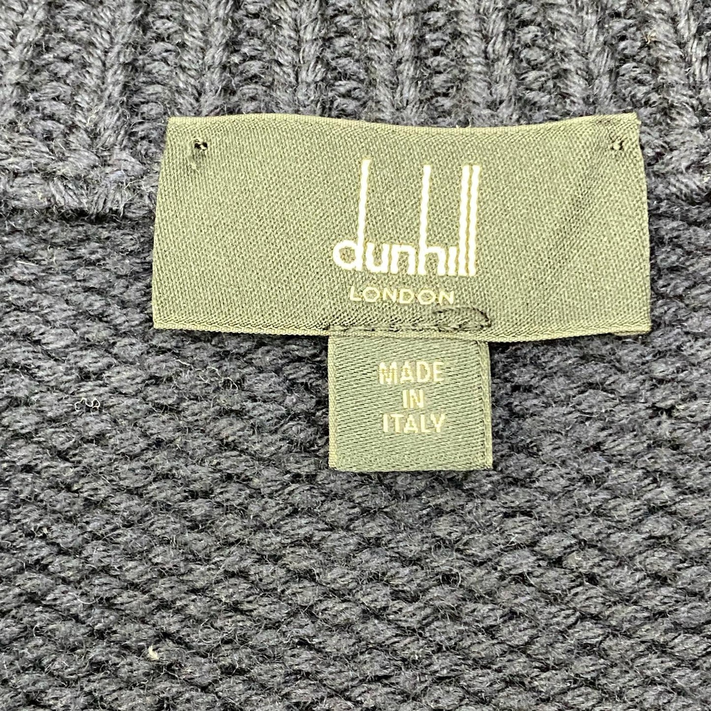 Dunhill | ダンヒル ハーフジップローゲージニット ニット ネイビー サイズ：XL【加古川店】