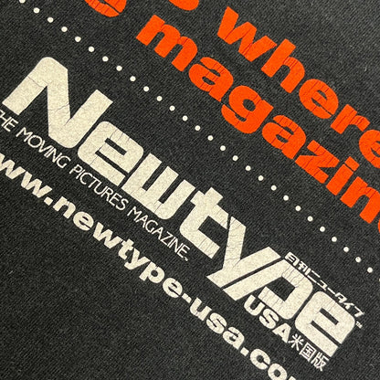 月刊ニュータイプ USA版 T-shirt 半袖Ｔシャツ ブラック サイズ：L【加古川店】