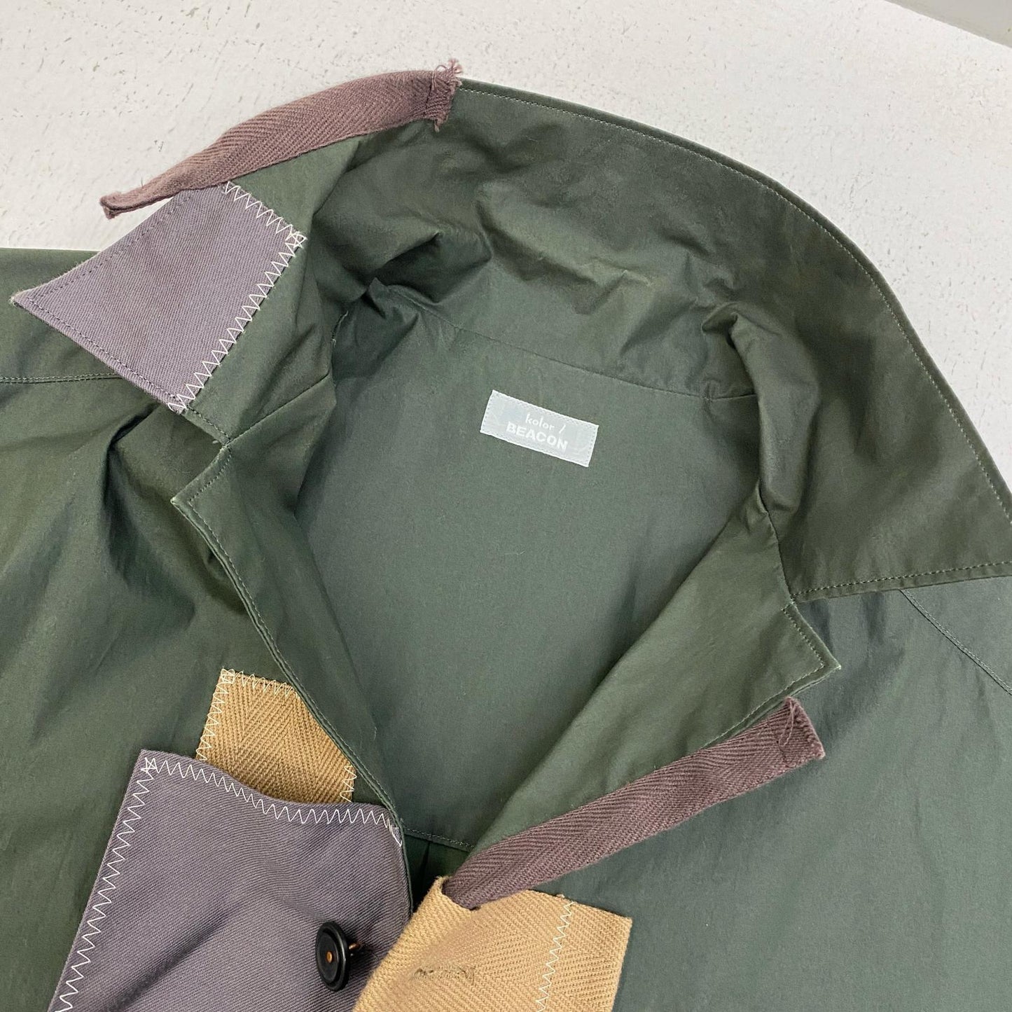 kolor BEACON | カラービーコン 半袖シャツ 22SBM-B02135 カーキ サイズ：2【加古川店】