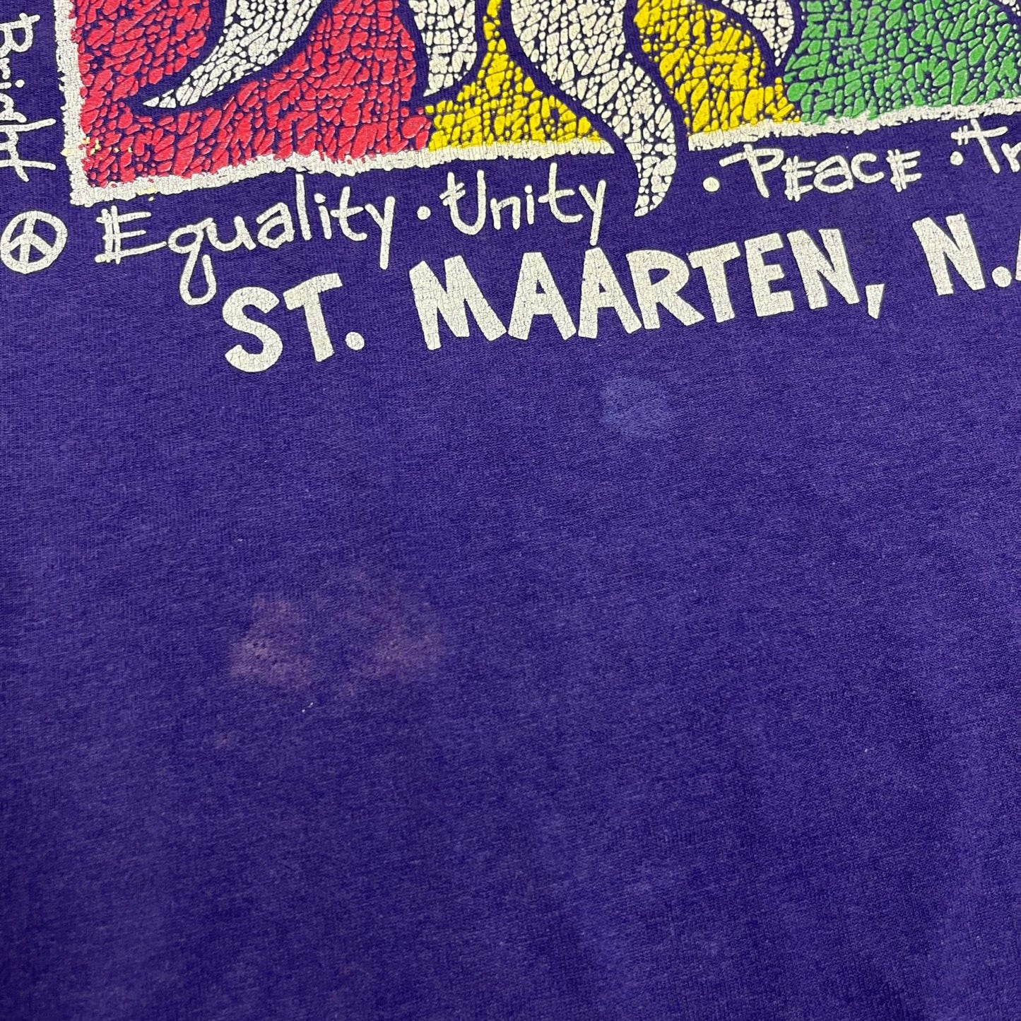 VINTAGE衣料 | ヴィンテージイリョウ irie sun:st.maarten 半袖Ｔシャツ パープル サイズ：XL【加古川店】