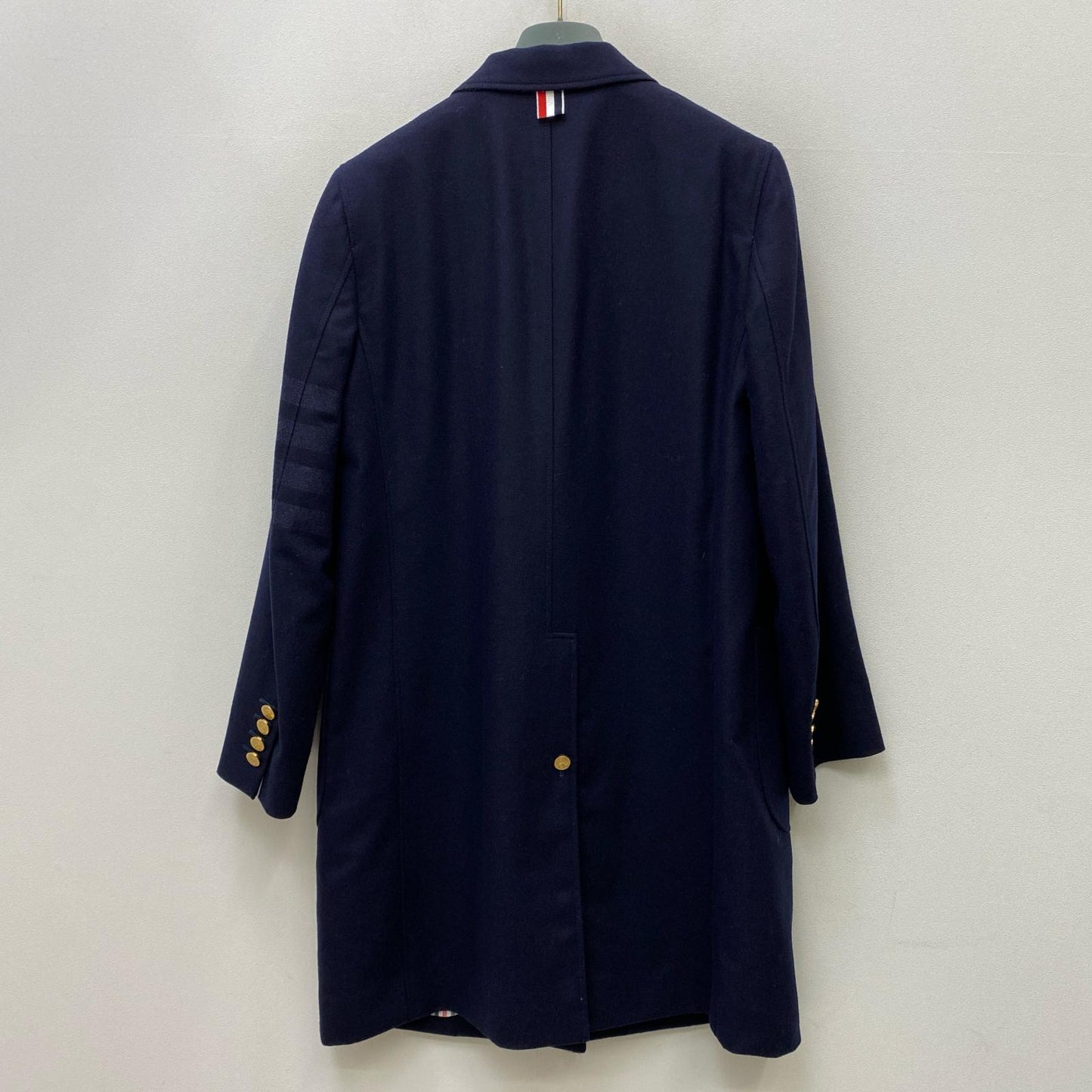 THOM BROWNE. | トムブラウン Flannel 4-Bar Sack Overcoat その他アウター FOC293A-06393-415 ダークネイビー サイズ：40【加古川店】