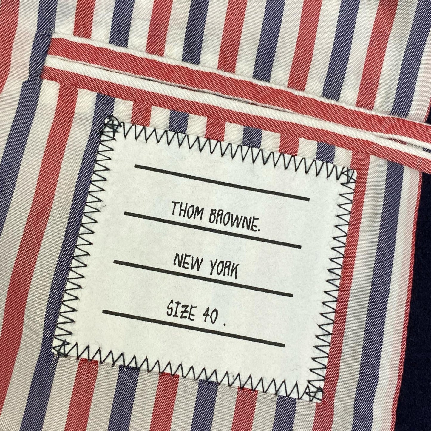 THOM BROWNE. | トムブラウン Flannel 4-Bar Sack Overcoat その他アウター FOC293A-06393-415 ダークネイビー サイズ：40【加古川店】