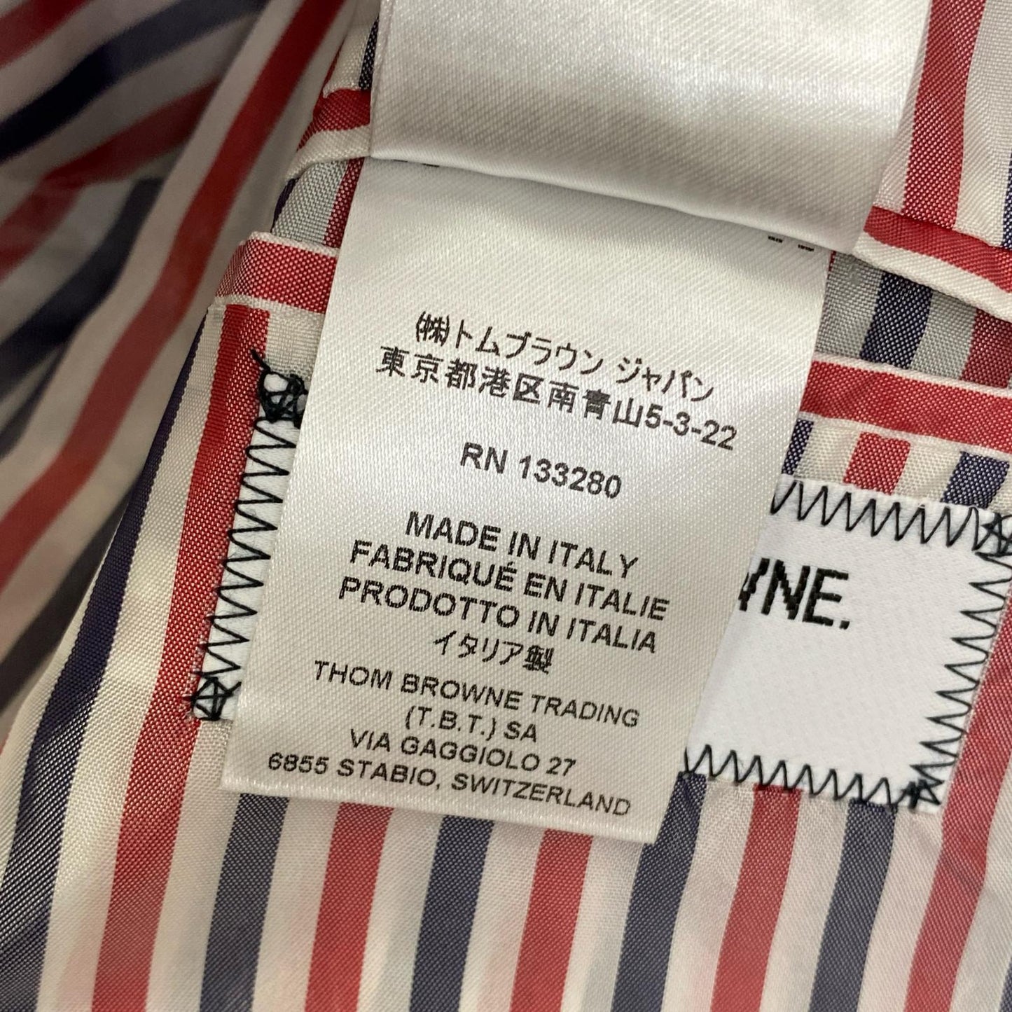 THOM BROWNE. | トムブラウン Flannel 4-Bar Sack Overcoat その他アウター FOC293A-06393-415 ダークネイビー サイズ：40【加古川店】