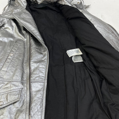 DIESEL | ディーゼル 中綿レザーコート レザー シルバー サイズ：40【加古川店】