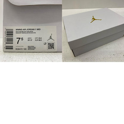 NIKE | ナイキ Wmn's Air Jordan 1 Mid スニーカー bq6472-160 レッド 24.5cm【加古川店】