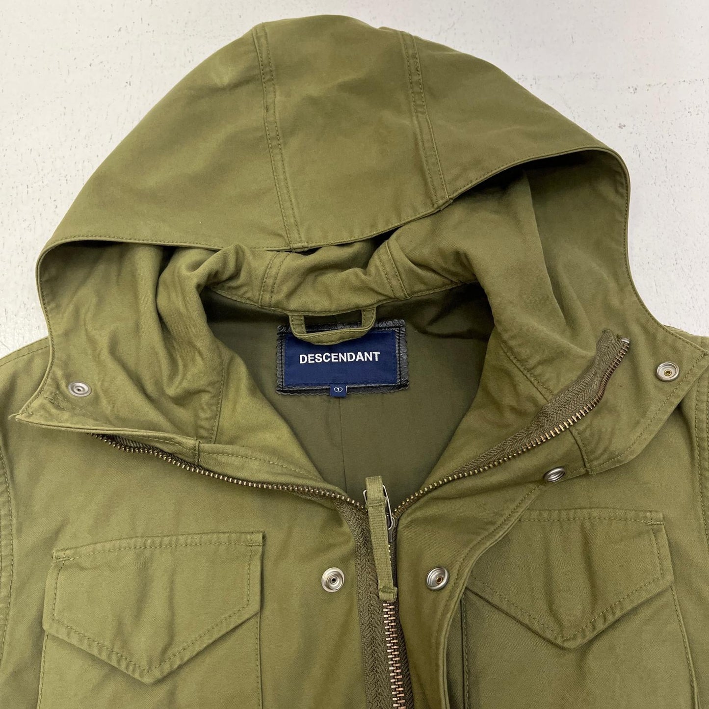 DESCENDANT | ディセンダント BALBOA SATIN JACKET ミリタリージャケット カーキ サイズ：1【加古川店】