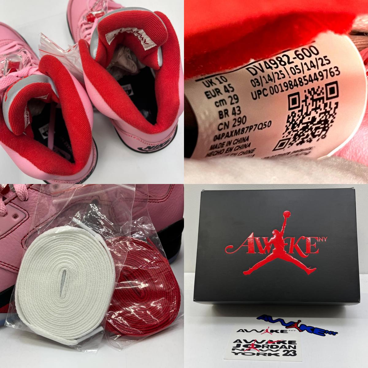 NIKE | ナイキ Awake NY × NIKE AIR JORDAN 5　0001/7,000　Bubblegum スニーカー dv4982-600 ピンク 29cm【加古川店】