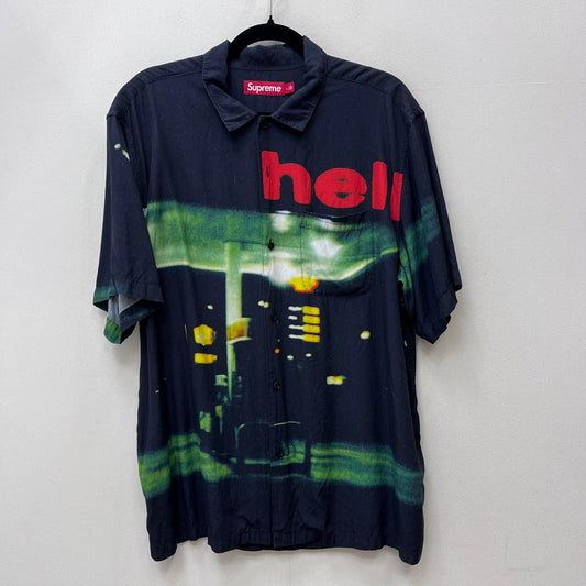 Supreme | シュプリーム Hell S/S Shirt 半袖シャツ ブラック 23FW Lサイズ 左袖破れ 半袖シャツ ブラック サイズ：L