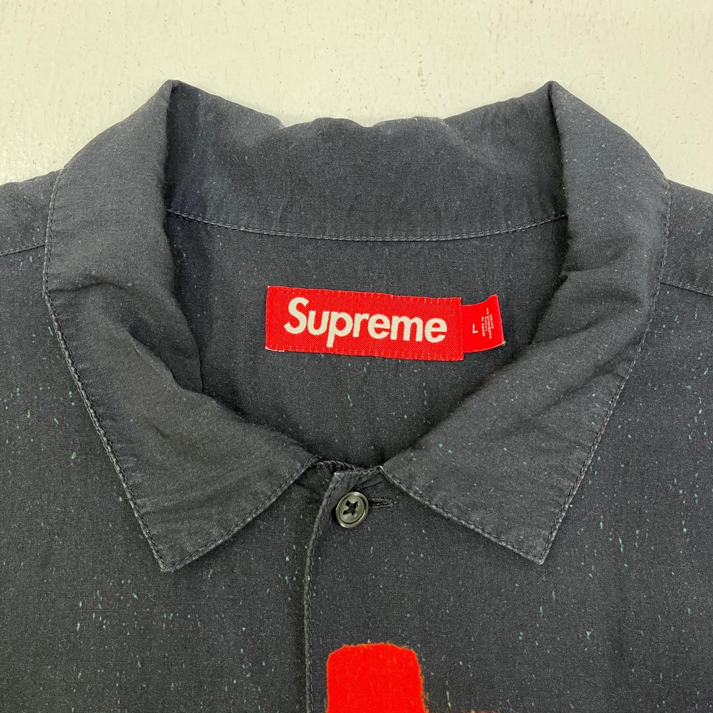 Supreme | シュプリーム Hell S/S Shirt 半袖シャツ ブラック 23FW Lサイズ 左袖破れ 半袖シャツ ブラック サイズ：L