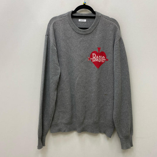 HEART KNIT ニット グレー サイズ：L【加古川店】