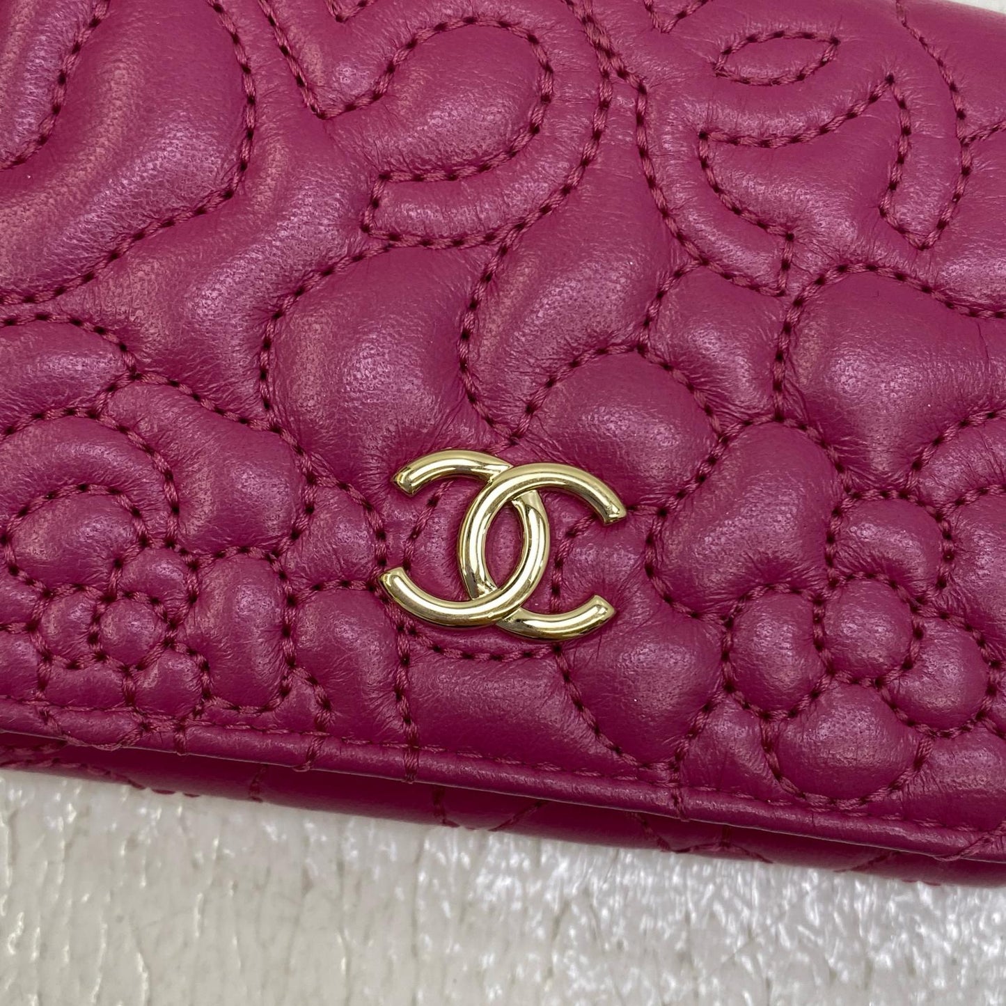 CHANEL | シャネル アイコンステッチ スモールウォレット 三つ折り財布 A70615【加古川店】