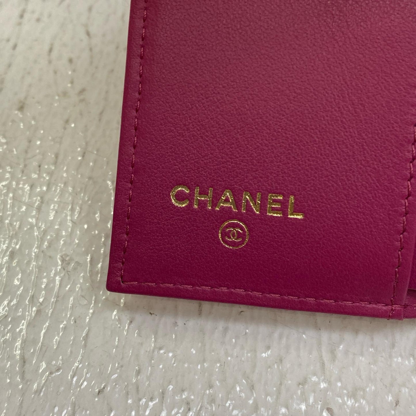 CHANEL | シャネル アイコンステッチ スモールウォレット 三つ折り財布 A70615【加古川店】