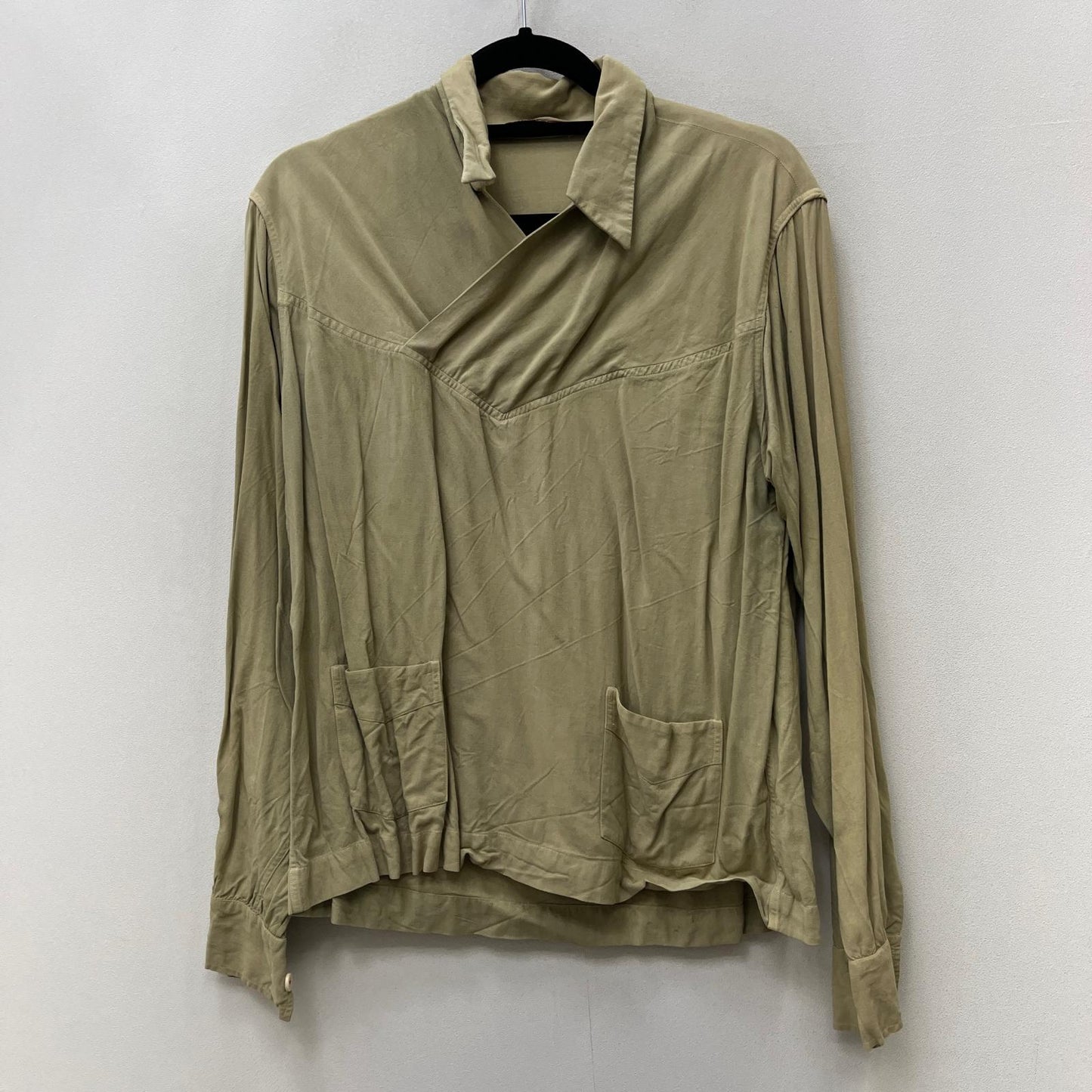 VINTAGE衣料 | ヴィンテージイリョウ rogue:pull over rayon shirt 長袖シャツ ベージュ サイズ：3【加古川店】