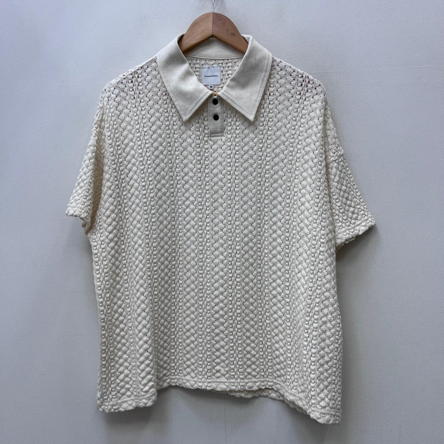 SASQUATCH fabrix | サスクワッチファブリックス BALFOUS LACE POLO SHIRT ポロシャツ 23ss-cst-002 ホワイト サイズ：L【加古川店】