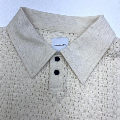 SASQUATCH fabrix | サスクワッチファブリックス BALFOUS LACE POLO SHIRT ポロシャツ 23ss-cst-002 ホワイト サイズ：L【加古川店】