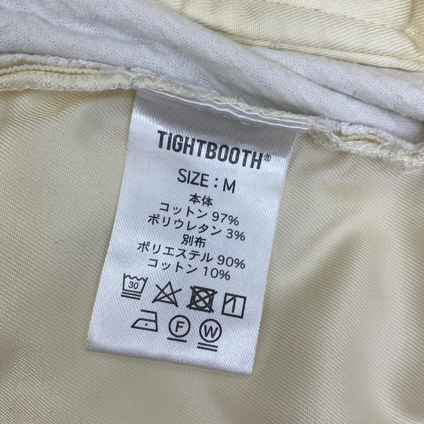 TIGHTBOOTH PRODUCTION | タイトブースプロダクション BIAS CORD BAGGY SLACKS パンツ ホワイト サイズ：M【加古川店】