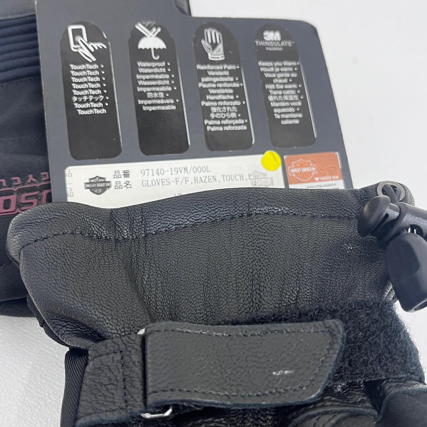 97140-19VM ハーレーダビッドソン Hazen Thinsulate Touchscreen Gloves タッチスクリーン対応ウインターグローブ　Lサイズ【加古川店】