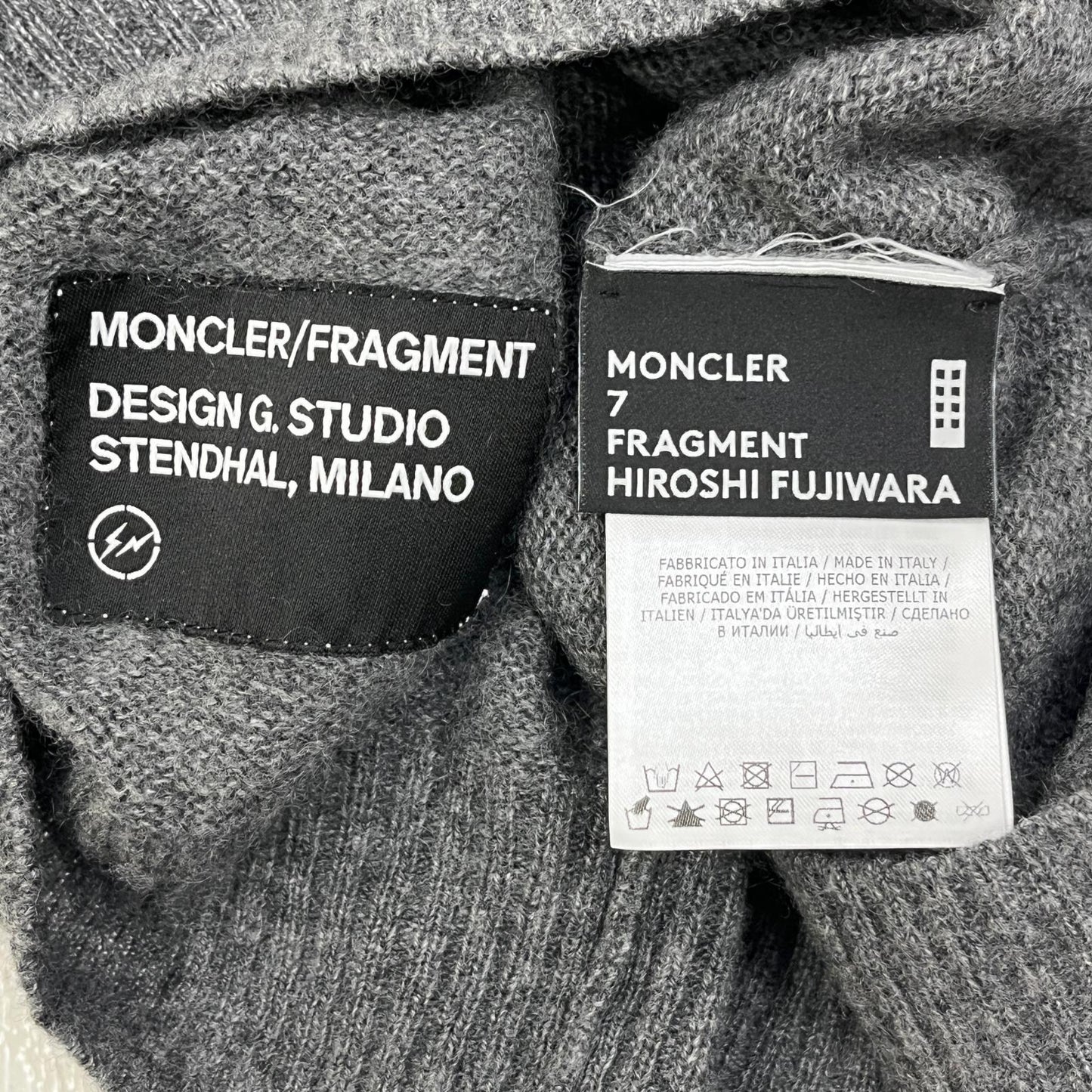 MONCLER | モンクレール GIROCOLLO TRICOT ニット F209U9C70310 国内正規品 ×FRAGMENT グレー サイズ：S【加古川店】