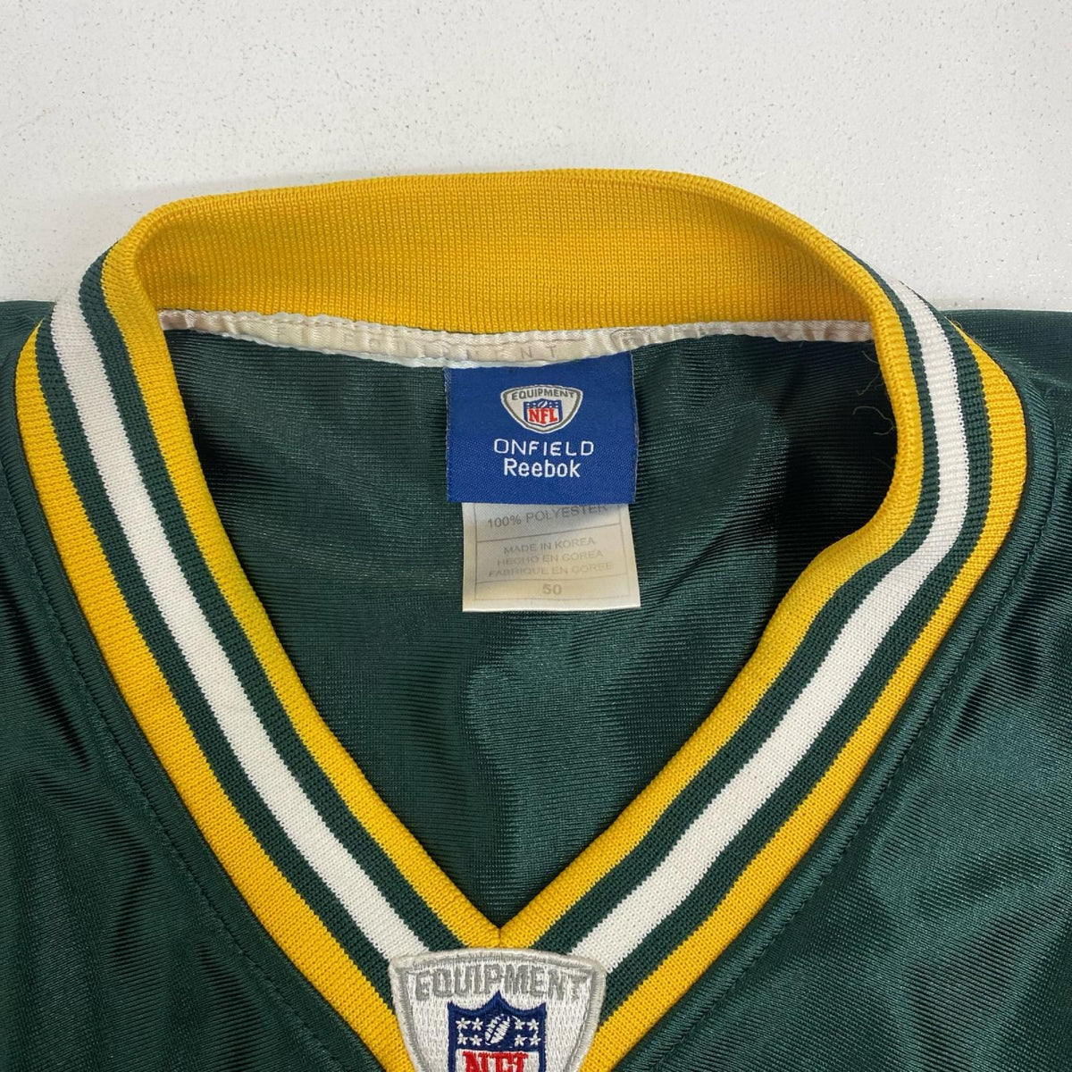 Reebok ｸﾞﾘｰﾝﾍﾞｲﾊﾟｯｶｰｽﾞﾕﾆﾌｫｰﾑ No.52 サイズ:50(XL) クレイ・マシューズ アメフト フットボール【加古川店】