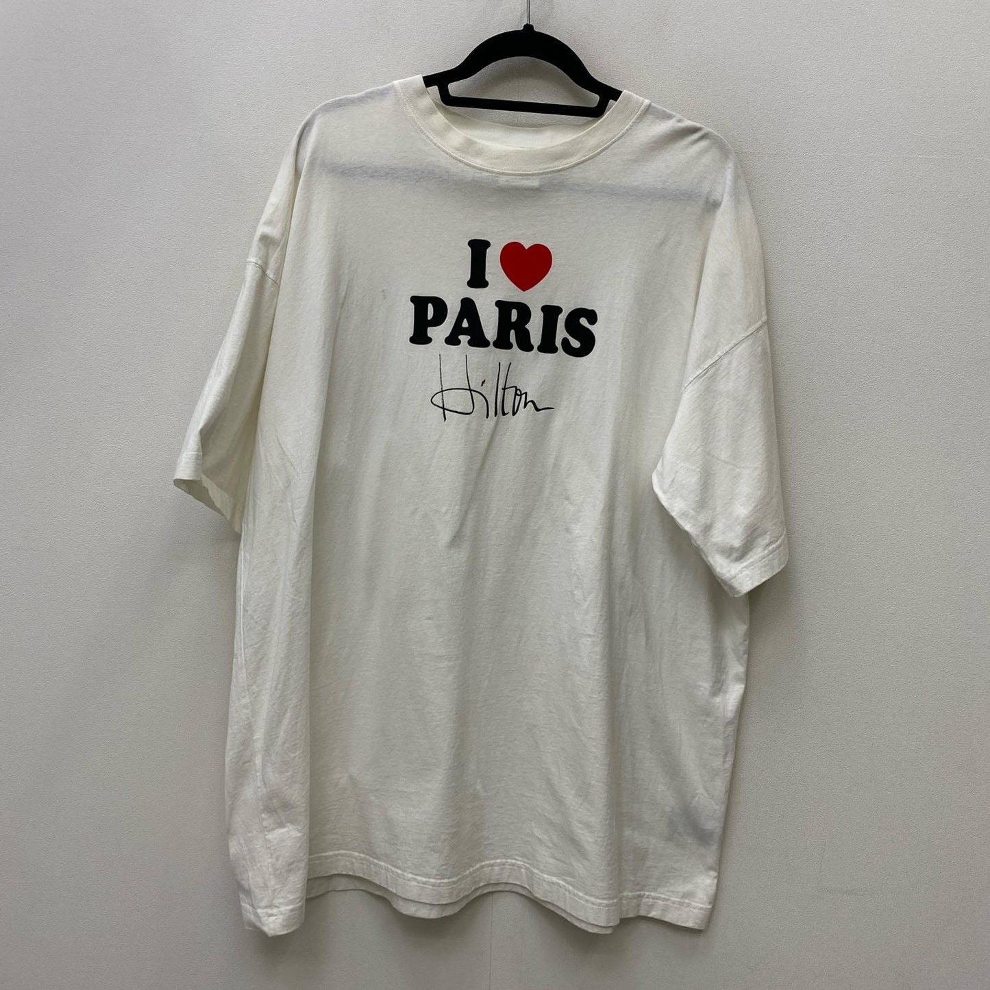 VETEMENTS | ヴェトモンベトモン I Love Paris Hilton T-shirt 並行品 半袖Ｔシャツ ホワイト サイズ：XS【加古川店】