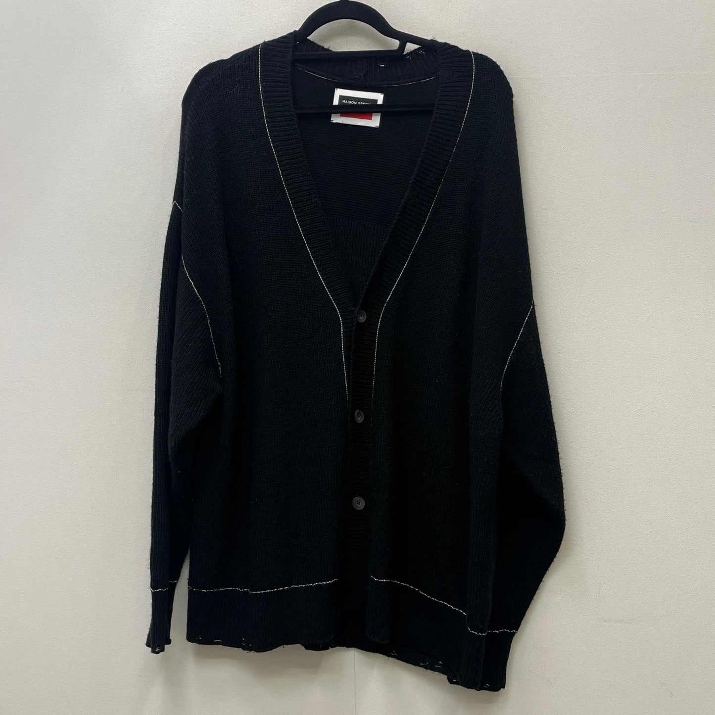 MAISON SPECIAL | メゾンスペシャル クラッシュニットVネック カーディガン 11212361333 ブラック サイズ：1【加古川店】