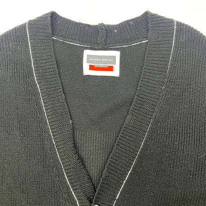 MAISON SPECIAL | メゾンスペシャル クラッシュニットVネック カーディガン 11212361333 ブラック サイズ：1【加古川店】