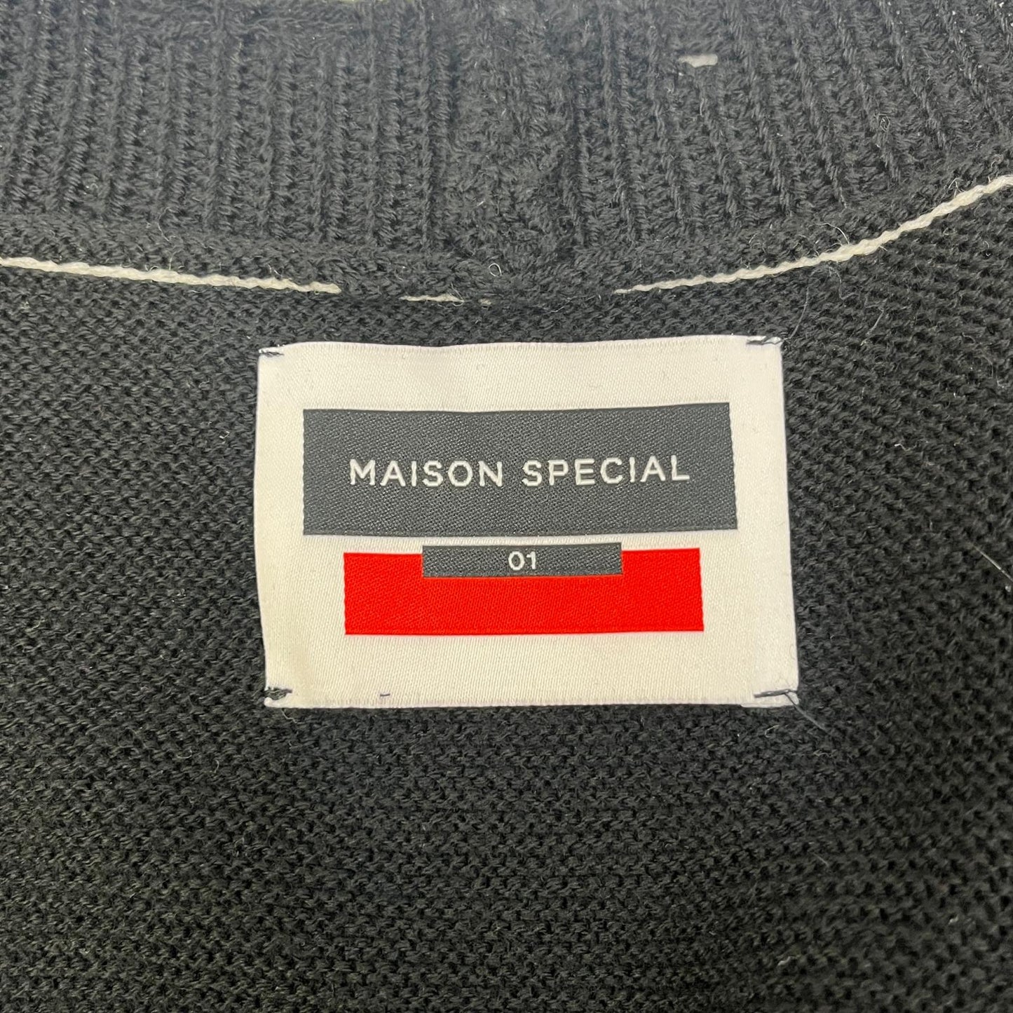 MAISON SPECIAL | メゾンスペシャル クラッシュニットVネック カーディガン 11212361333 ブラック サイズ：1【加古川店】