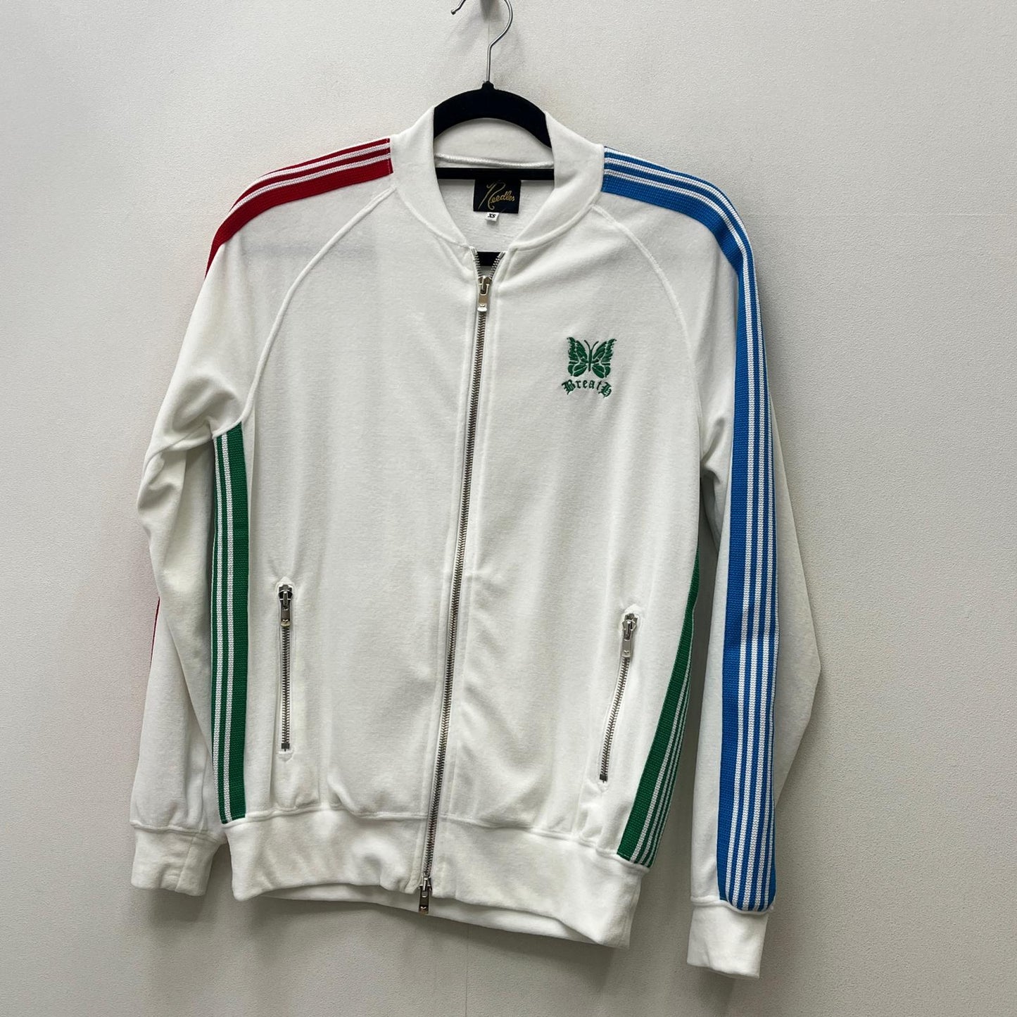 Needles | ニードルス Rib Collar Track Jacket C/PE Velour ジャージ QV1584 ホワイト サイズ：XS【加古川店】
