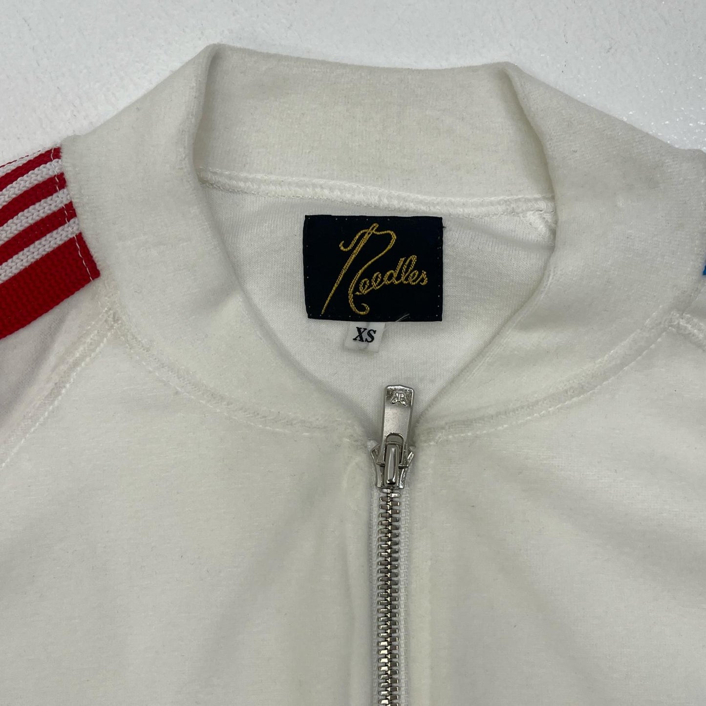 Needles | ニードルス Rib Collar Track Jacket C/PE Velour ジャージ QV1584 ホワイト サイズ：XS【加古川店】