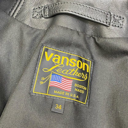 VANSON | バンソン enfield single riders jacket レザー ブラック サイズ：34【加古川店】