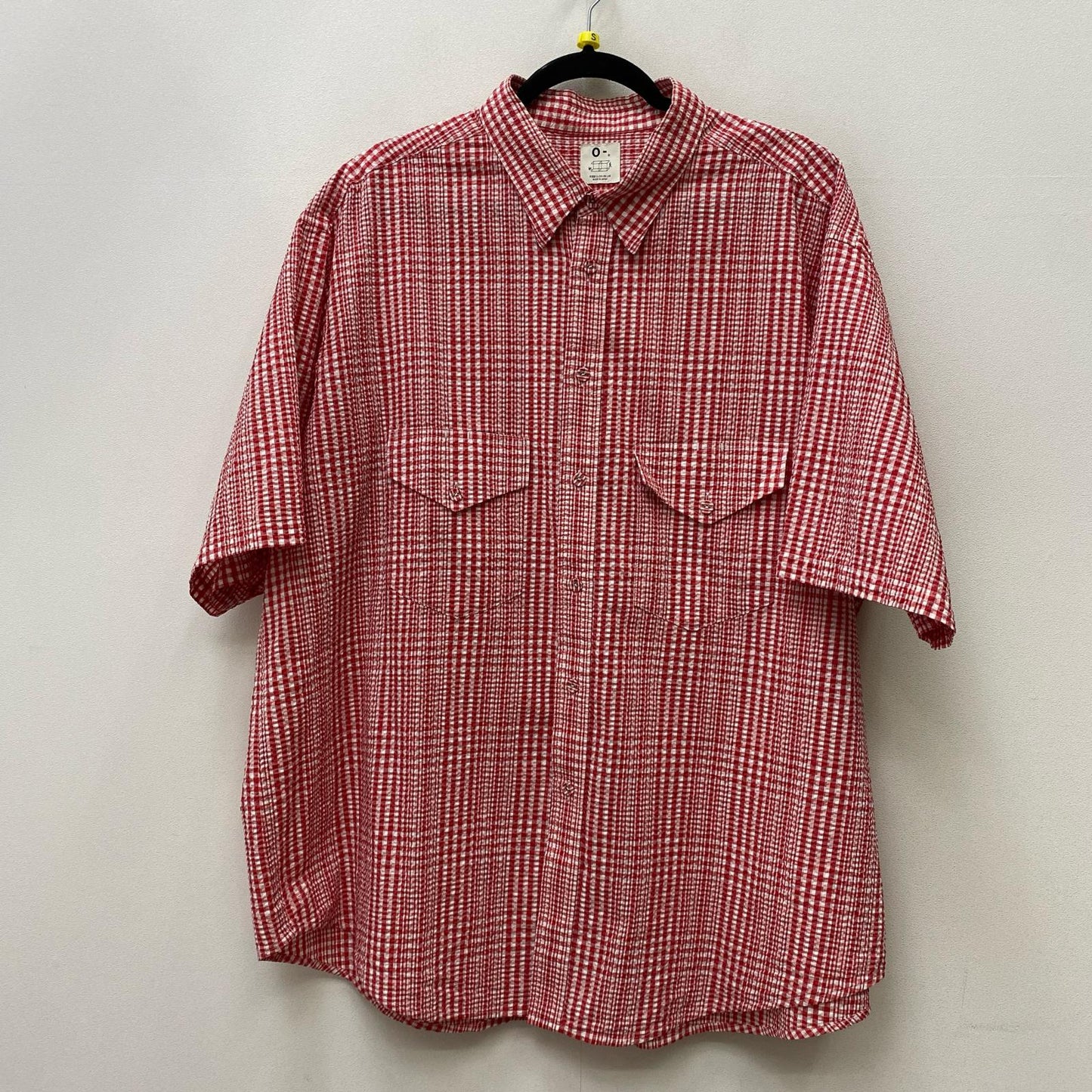 GINGHAMCHECK S/S shirts 半袖シャツ レッド サイズ：L【加古川店】