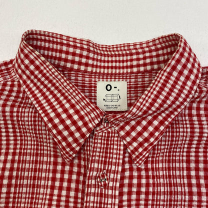 GINGHAMCHECK S/S shirts 半袖シャツ レッド サイズ：L【加古川店】
