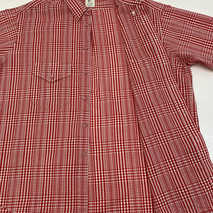 GINGHAMCHECK S/S shirts 半袖シャツ レッド サイズ：L【加古川店】