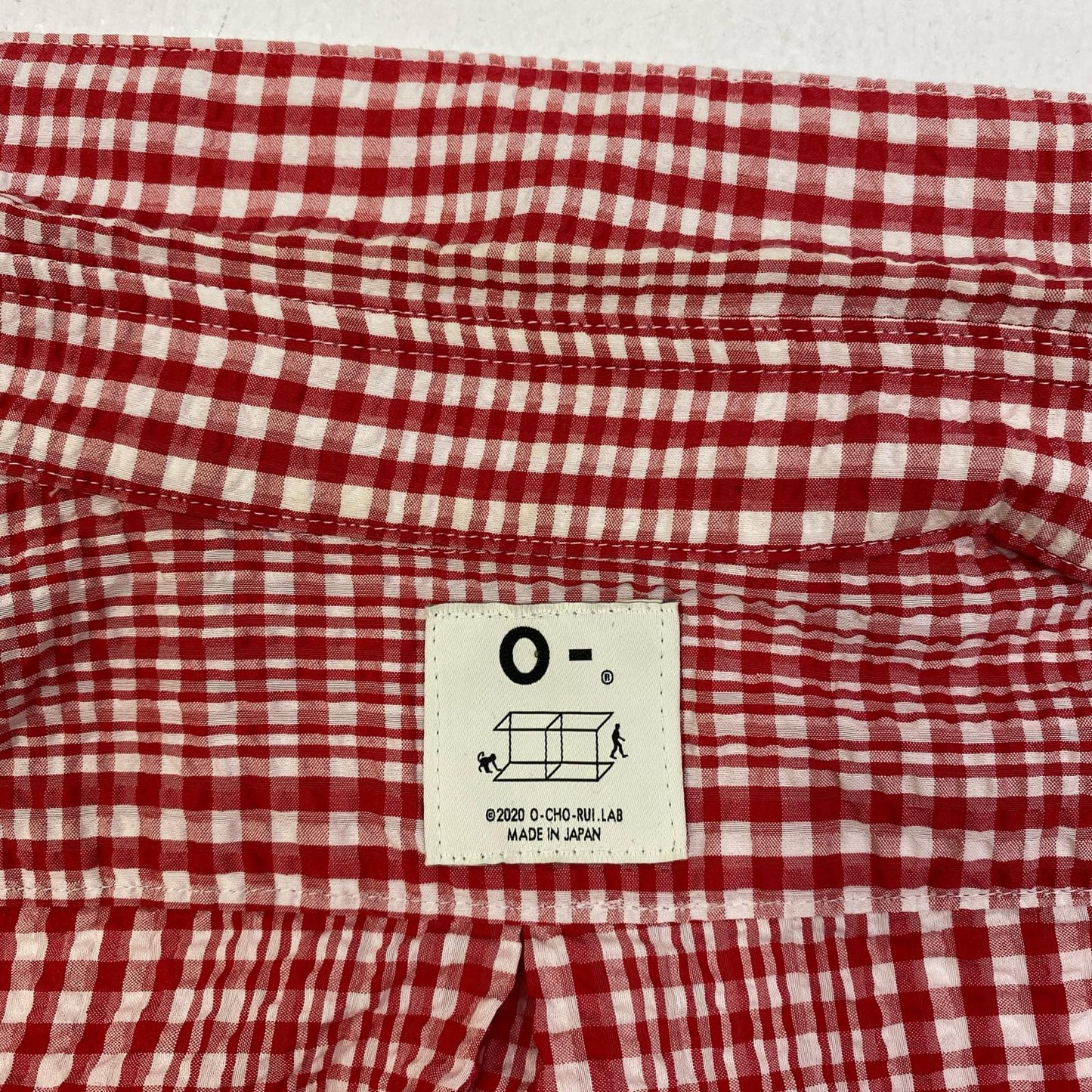 GINGHAMCHECK S/S shirts 半袖シャツ レッド サイズ：L【加古川店】