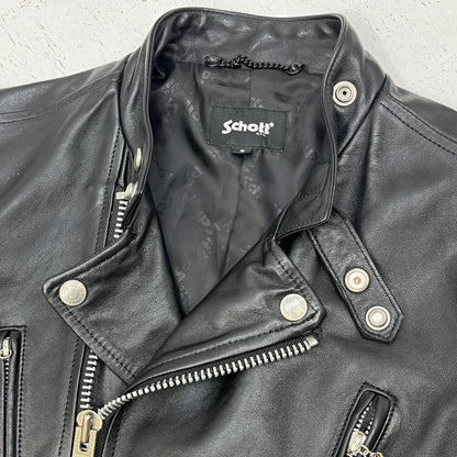schott | ショット DOUBLE BREAST RIDERS レザー 782-3950077 ブラック サイズ：S【加古川店】