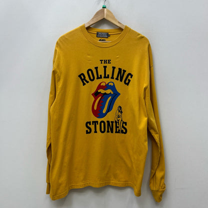 HYSTERIC GLAMOUR | ヒステリックグラマー the rolling stones STEEL WHEELS T-SHIRT 長袖Ｔシャツ 02243cl13 イエロー サイズ：XL【加古川店】