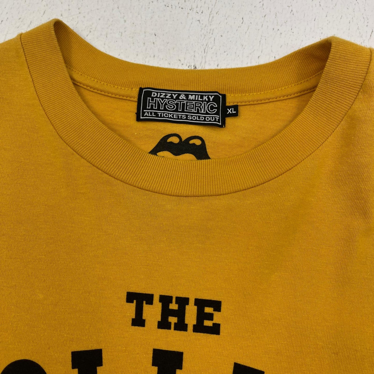 HYSTERIC GLAMOUR | ヒステリックグラマー the rolling stones STEEL WHEELS T-SHIRT 長袖Ｔシャツ 02243cl13 イエロー サイズ：XL【加古川店】