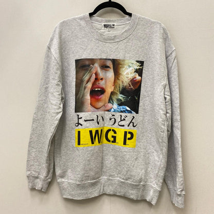 MLE×I.W.G.P. PHOTO MESSAGE SWEATSHIRT よーいうどん スウェット グレー サイズ：M【加古川店】