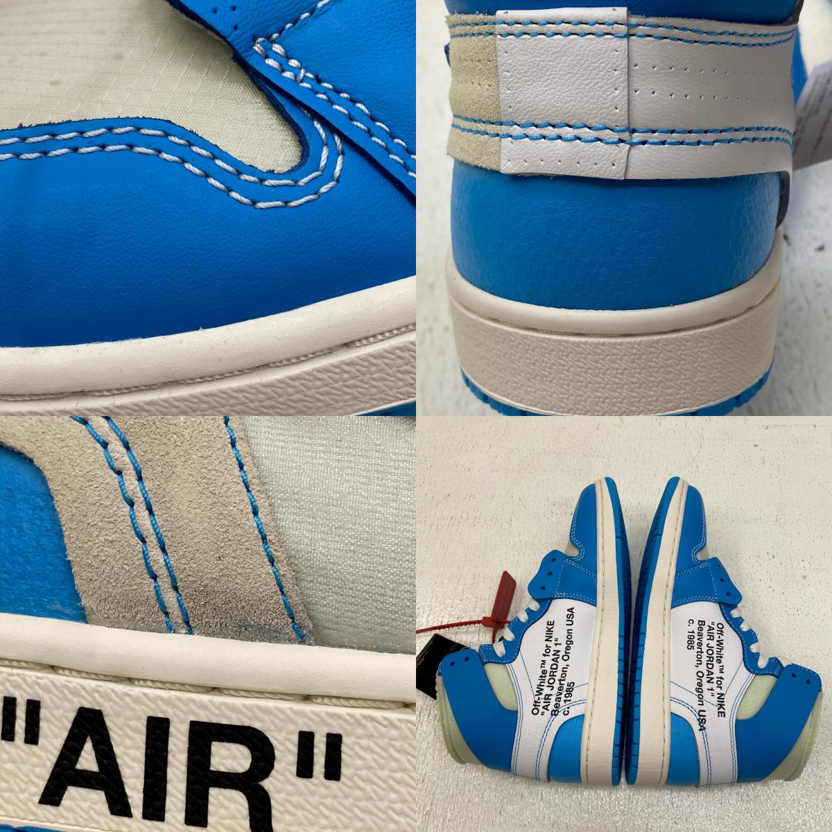 NIKE | ナイキ Off-White Air Jordan 1 High UNC スニーカー AQ0818-148 ライトブルー【加古川店】