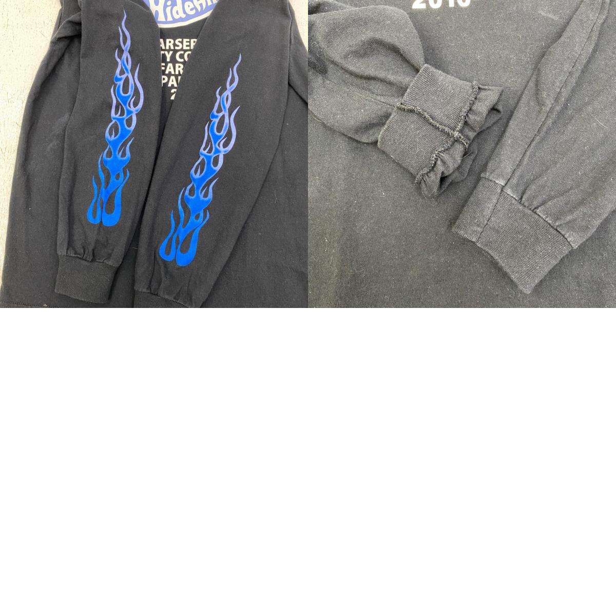 HIDE AND SEEK | ハイドアンドシーク CarService L/S Tee-1 長袖Ｔシャツ HSCS-010425 ブラック サイズ：L【加古川店】