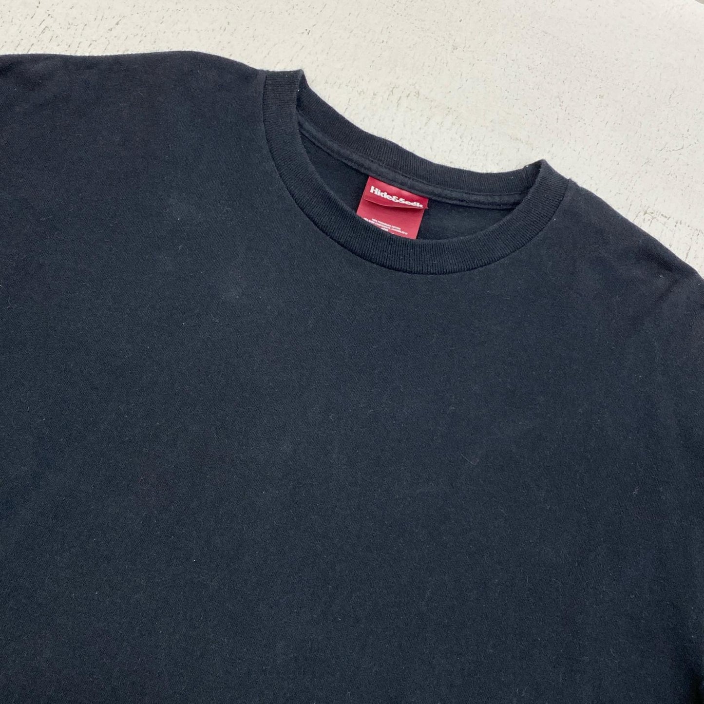 HIDE AND SEEK | ハイドアンドシーク CarService L/S Tee-1 長袖Ｔシャツ HSCS-010425 ブラック サイズ：L【加古川店】