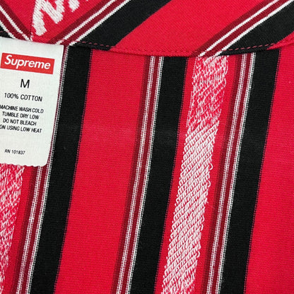 Supreme | シュプリーム Jacquard Logo Baseball Jersey ベースボールシャツ レッド 19SS Mサイズ 半袖シャツ レッド サイズ：M