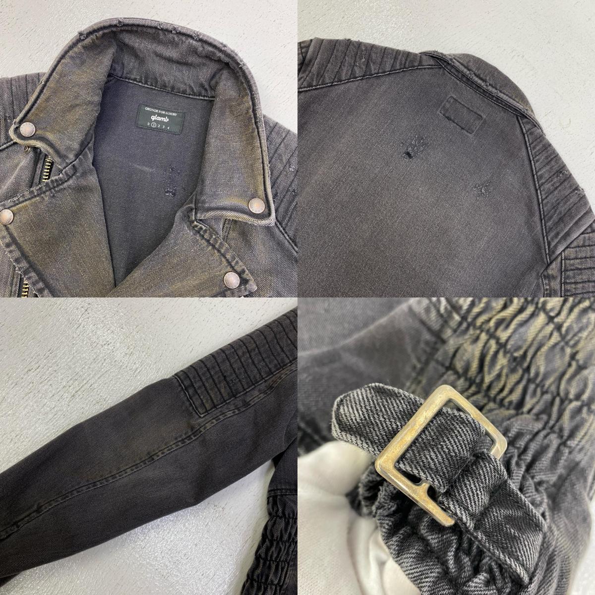 glamb | グラム Jam denim riders ライダースジャケット GB0418 ブラック サイズ：1【加古川店】
