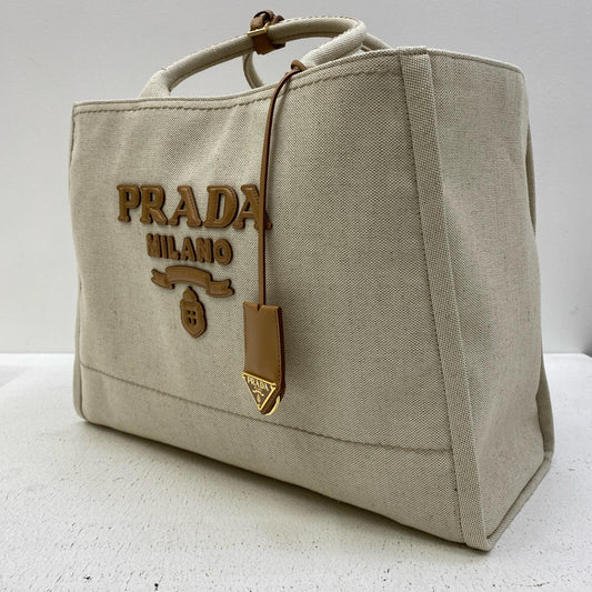 PRADA | プラダ カナパ ラージ トートバッグ 2VG125 ホワイト【加古川店】