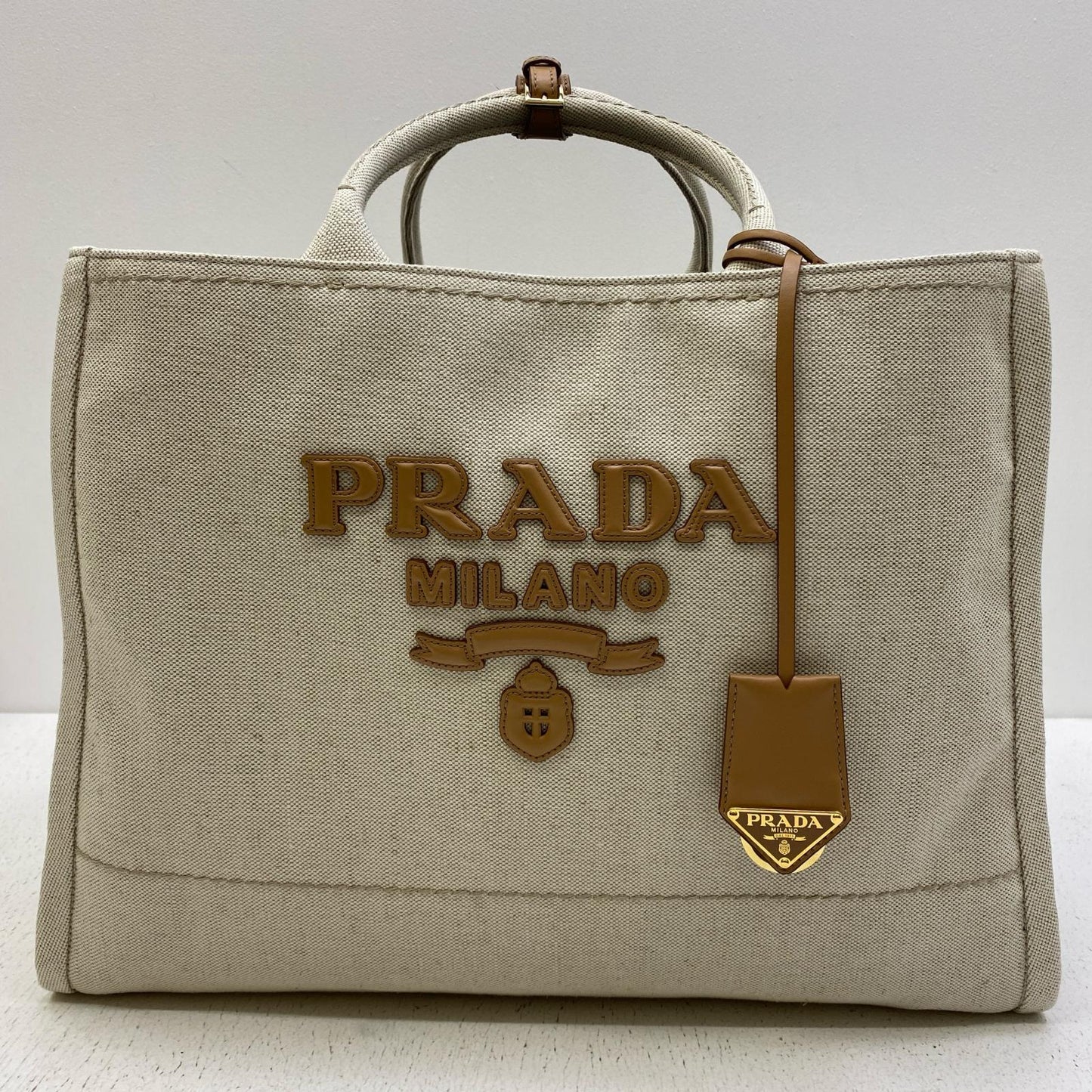 PRADA | プラダ カナパ ラージ トートバッグ 2VG125 ホワイト【加古川店】