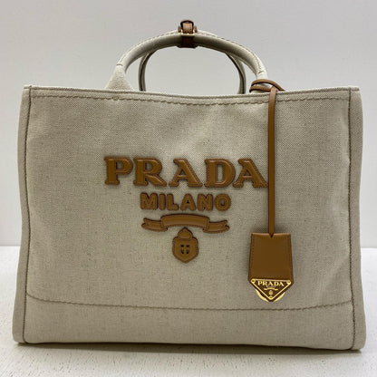 PRADA | プラダ カナパ ラージ トートバッグ 2VG125 ホワイト【加古川店】